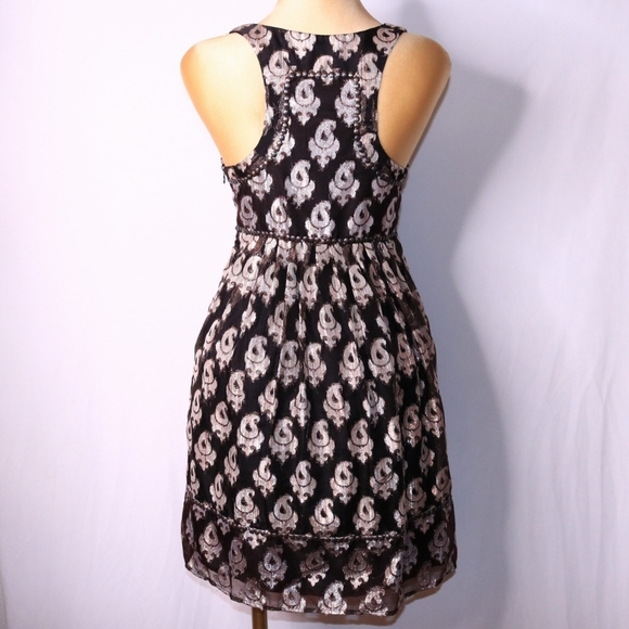 Free People Metallic studded Jacquard Mini dress size 6, party wear - Picture 2 of 10